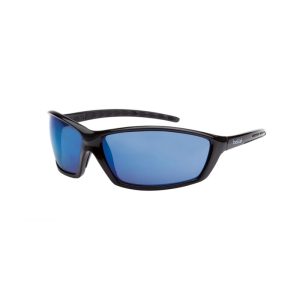BOLLE Safety Glasses Prowler Gloss Black / Blue Flash Lens