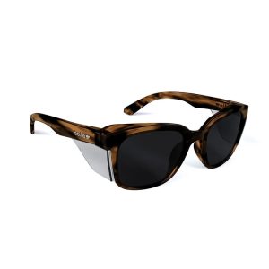 BOLLE STKS 410 Smoke PC Lens Safety Glasses (Brown tortoise PC Temples/Frame)