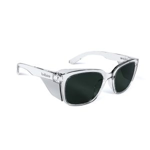 BOLLE STKS 410 Swift Smoke Polarized Safety Glasses (Crystal PC Temples/Frame)