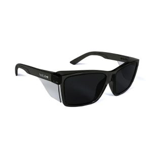 BOLLE STKS 420 Smoke Safety Glasses (Graphite PC Temples/Frame)
