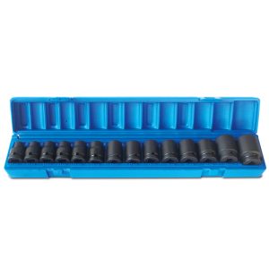 ACTION 14pc 1/2" Dr 6-Point Metric Standard Socket Set