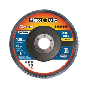 FLEXOVIT Flap Disc 100X16mm Megaline Blue R828 Z80