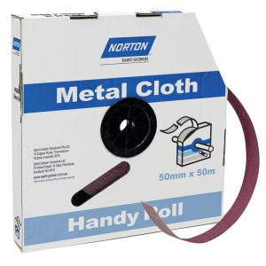 NORTON 50mm x 50m Metal Cloth Sanding Roll 240 Grit
