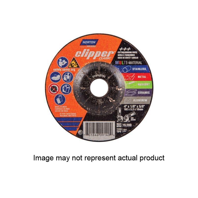 SAINT-GOBAIN ABRASIVES Clipper Double Row Cup Grinding Wheel 125X22MM Classic