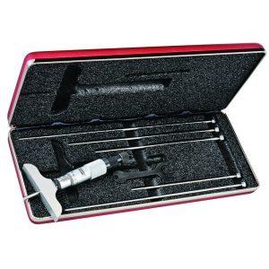 STARRETT Depth Gauge 0-150MM Range 63.5MM Base 6 Rods Case