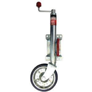ALL STATES TRAILER SPARES 8” Jockey Wheel Swivel 350kg Solid Tyre Steel Centre