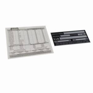 ALL STATE TRAILER SPARES Vin Plate And Tyre Chart
