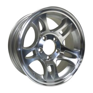 ALL STATE TRAILER SPARES 14x5.5 Polish Alloy Mag 1900Lbs Rim Only