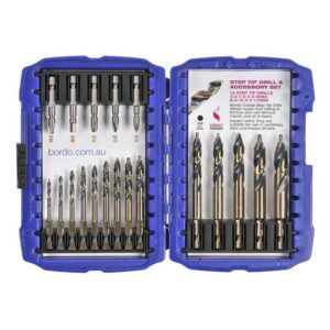 BORDO Cobalt Step Tip Drill And Accessory Set