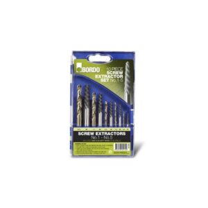 BORDO Screw Extractor Nos. 1-5 & Left Hand Stub Drill 10pc Set