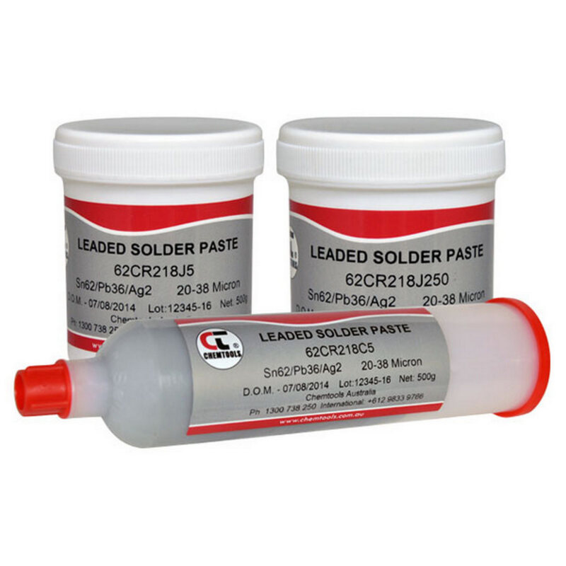 CHEMTOOLS Solder Paste Sn62/Pb36/Ag2 No Clean 500G Jar