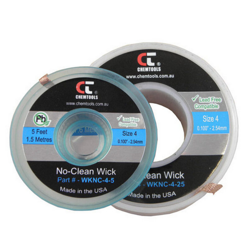 CHEMTOOLS Solder Wick/Braid No Clean 3.05 Mm - Blue 5 Feet