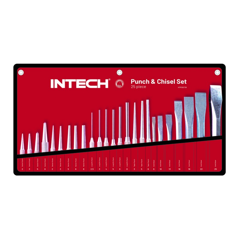INTECH 25pc Punch & Chisel Set