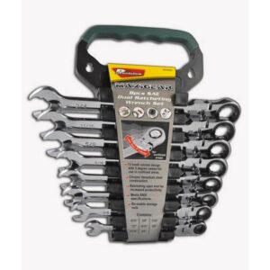 PRECISION SPECI Wrench Ratcheting Flex Ratchet Open End 8 Pc Sae Set Maxigea