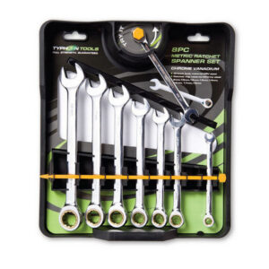 TYPHOON 8 Piece Ratchet Spanner Set Metric