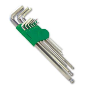 TYPHOON 9 Piece Imperial Long Ball Point Hex Key Set 1/16” - 3/8”