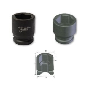 TYPHOON 3/4" Dr Std Impact Socket 7/8"