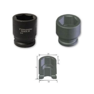 TYPHOON 3/4" Dr Std Impact Socket 2-3/16"