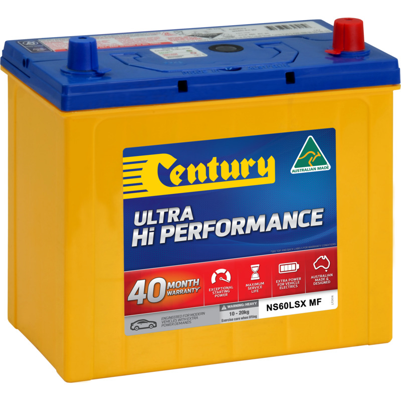 CENTURY NS60LSX MF Hi Performance Conventional Car Battery