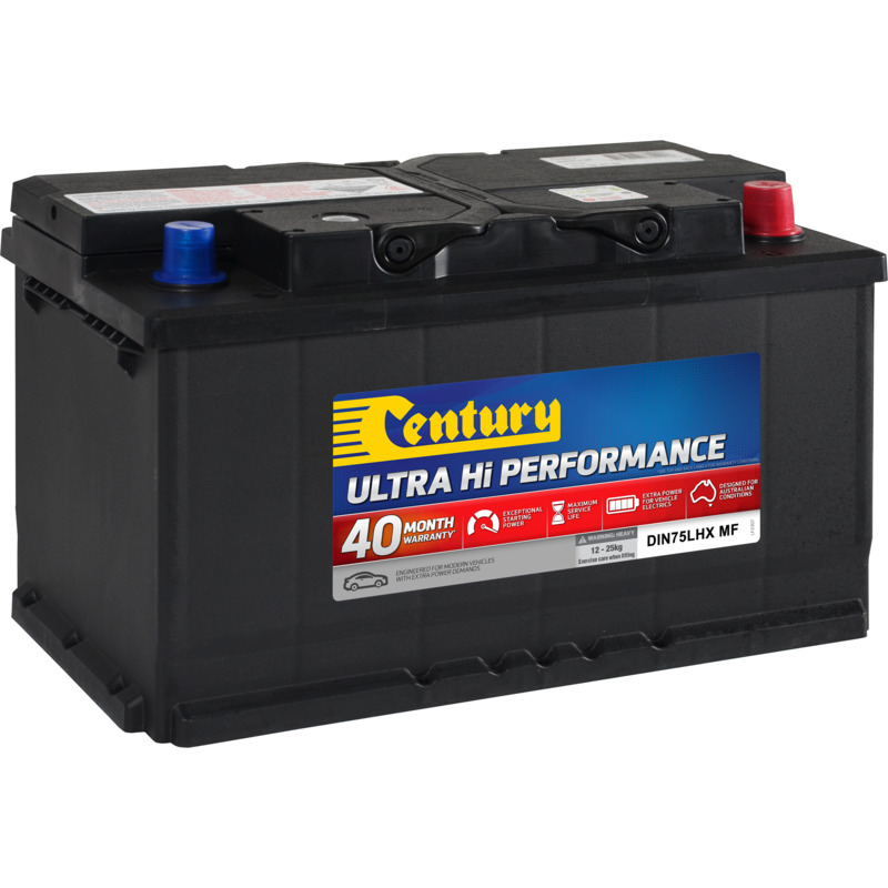 CENTURY DIN75LHX MF Ultra Hi Performance DIN Conventional Car Battery