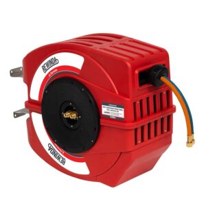 ALEMLUBE Rewinda Oxy/ Propane Hose Reel Twin 6.3mm x 15m Hose Red Cover