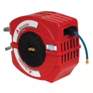 ALEMLUBE Rewinda Argon Hose Reel 6.3mm x 20m Rubber Hose Red Cover