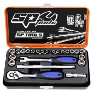 SP TOOLS SOCKET SET - 1/4DR 6PT 23PC METRIC/SAE