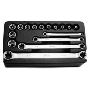 SP TOOLS SOCKET SET IMPACT 1/2DR 6PT 15PC METRIC