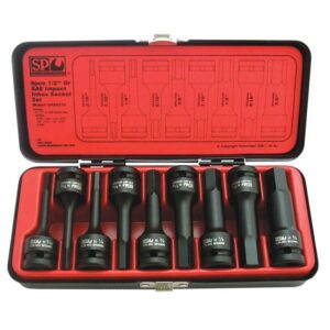 SP TOOLS SOCKET SET IMPACT 1/2DR INHEX 9PC SAE