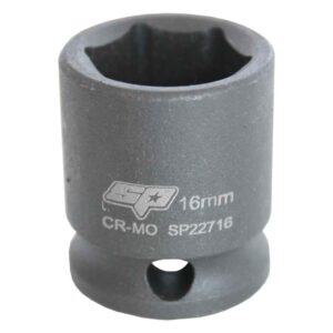 SP TOOLS SOCKET IMPACT 3/8"DR 6PT METRIC 16MM