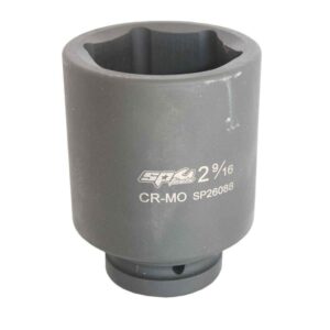 SP TOOLS SOCKET IMPACT 1"DR 6PT DEEP SAE 1-1/16"