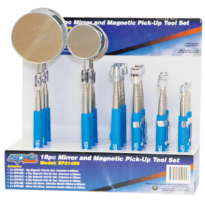 SP TOOLS AUTO SPECIALITY - PICK-UP TOOL DISPLAY SET MIRROR & MAGNETIC 18PCS