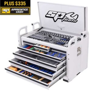 SP TOOLS TOOLKIT 413PC METRIC/SAE - OFF-ROAD FIELD SERVICE 7 DRAWER WHITE