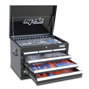 SP TOOLS TOOLKIT 293PC METRIC/SAE - CUSTOM SERIES 14 DRAWER BLACK