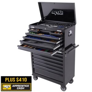 SP TOOLS TOOLKIT 417PC METRIC/SAE - SUMO SERIES 14 DRAWER BLACK
