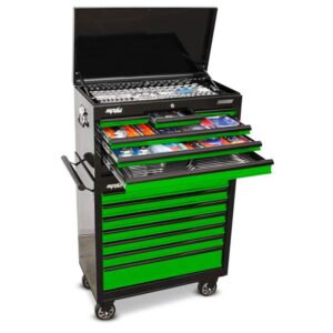 SP TOOLS TOOLKIT 417PC METRIC/SAE - SUMO SERIES 14 DRAWER BLACK/GREEN