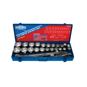 888 TOOLS 12pt 3/4" Dr 26pc Socket Set- Metal Box