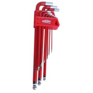 888 TOOLS KEY SET 9PC SAE BALL DRIVE HEX (RED)