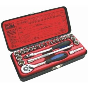 SP TOOLS SOCKET SET - 1/4DR 12PT 23PC METRIC/SAE