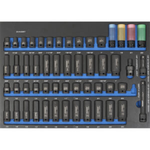 KINCROME EVOLUTION 54pc Impact Sockets & Accessories EVA Tray