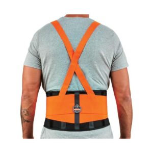 ERGODYNE Proflex 100HV Economy Spandex Hi-Vis Back Support  Size L