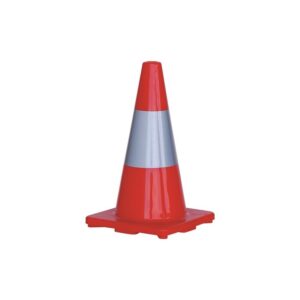 FRONTIER TRAFFIC CONE PVC FLURO ORANGE 450MM  REFL