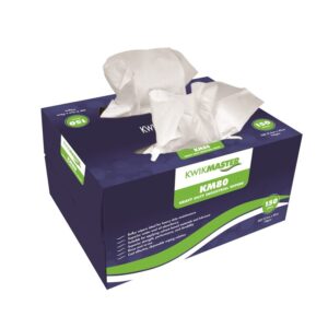 KWIKMASTER KM60 General Purpose Industrial Wipes - Dual pop up box 150 sheets