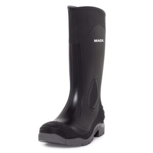 MACK Pump Safety Gumboot Unisex Black/Grey UK 5