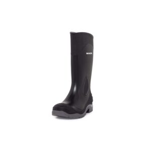 MACK Pump Safety Gumboot Unisex Black/Grey UK 6