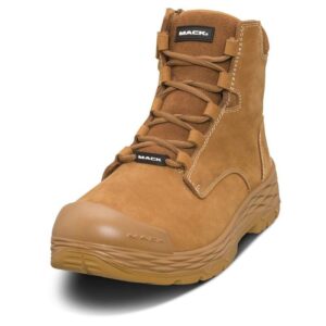 MACK Unisex Force Zip Safety Boot, Honey - Size 5