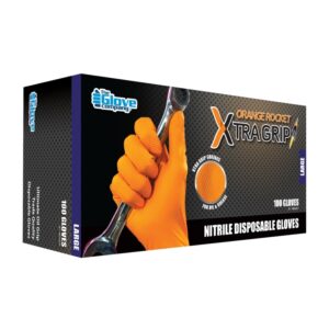 TGC Orange Rocket Xtra Grip Nitrile Disposablegloves - Medium