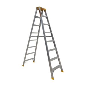 GORILLA Double sided A-frame ladder 8 Step (2.35m) Pro-Lite Aluminium 150kg Industrial