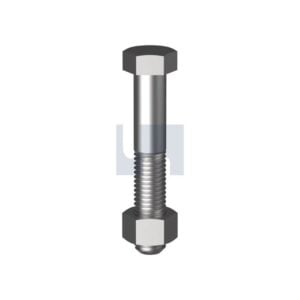 HOBSON Hex Bolt & Nut G8 Blk  3/4Unc X 5-1/2