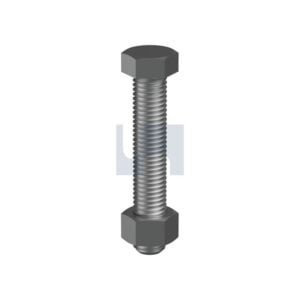 HOBSON Hex Bolt & Nut G8 Blk  7/8Unc X 1-3/4